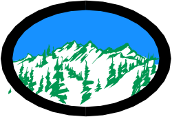 Mountain Clipart with Trees and Snow - Stunning Borders Design