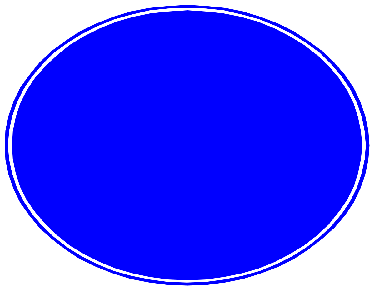 Blue Circle with White Line - Stunning Borders Clipart Collection