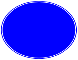 Blue Circle with White Line - Stunning Borders Clipart Collection
