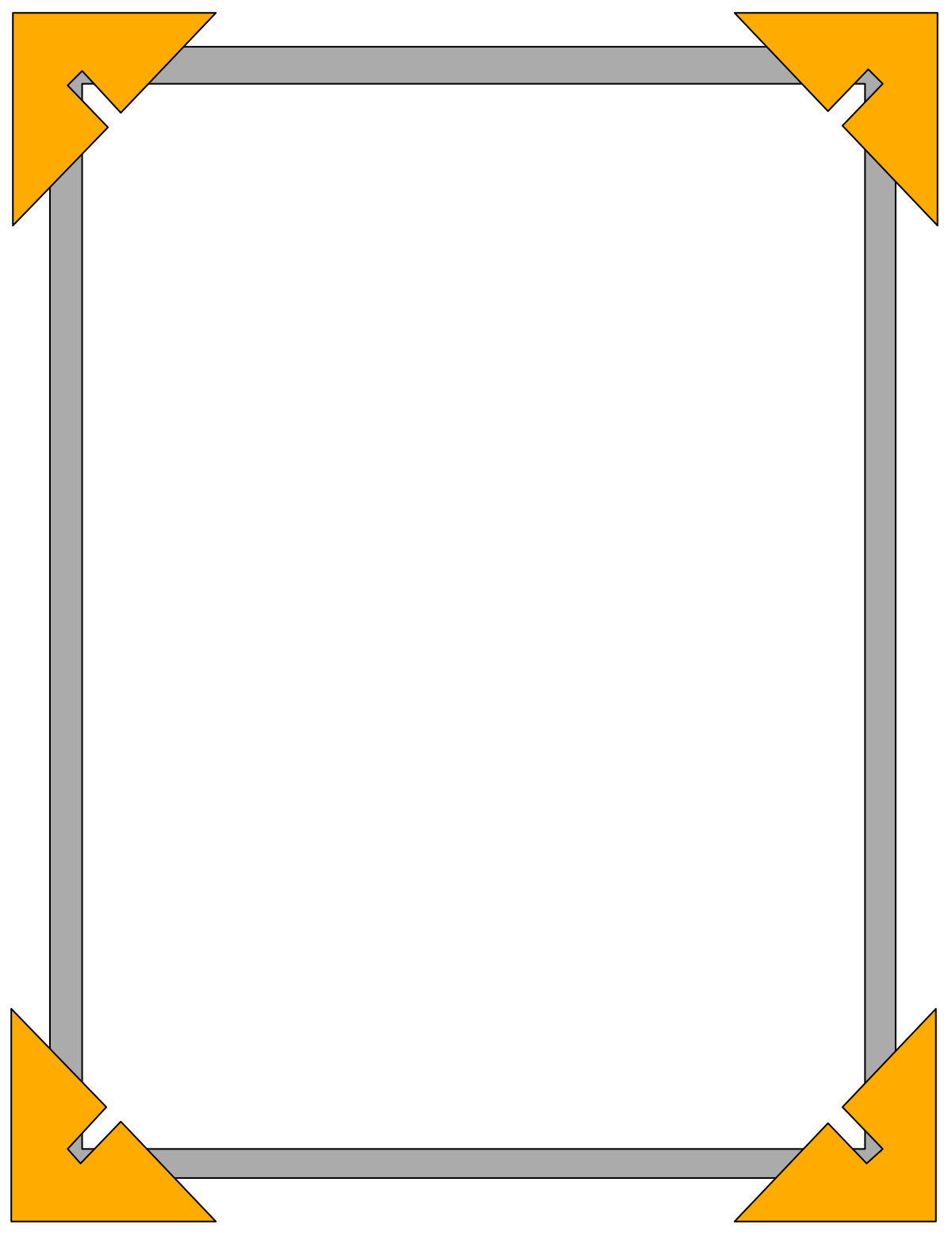 Orange Border Clipart Square Frame for Creative Design