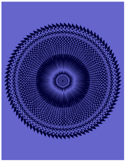 Circular Blue and White Design Clipart for Creative Borders