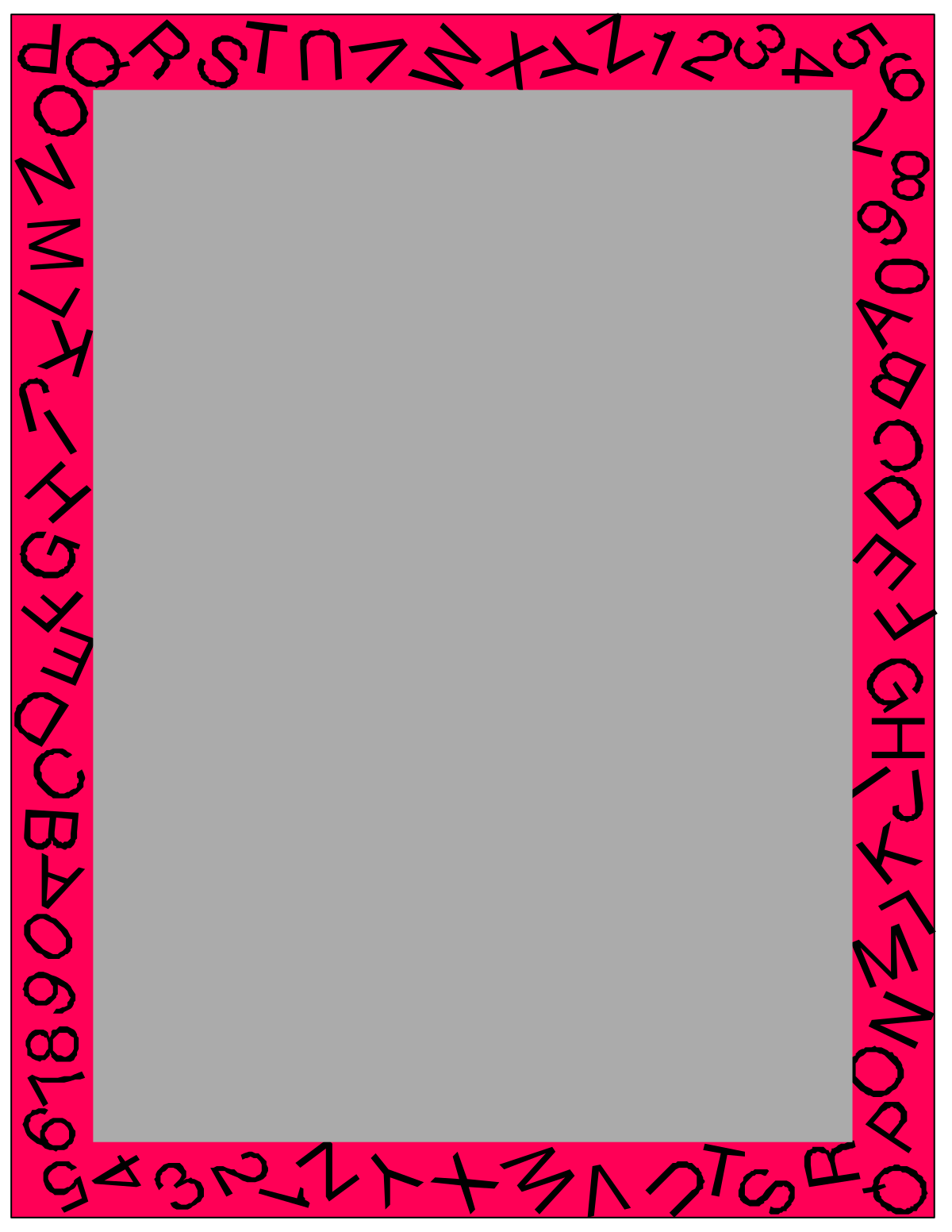 a pink frame with black letters clip art png transparent Pink Frame Clipart with Black Letters - Perfect for Borders and Backdrops