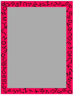 Pink Frame Clipart with Black Letters - Perfect for Borders and Backdrops