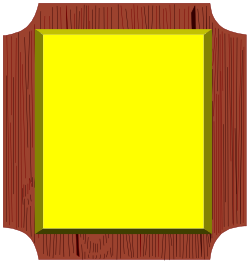 Yellow Paper with Wooden Frame Clipart - Elegant Borders for Creative Designs