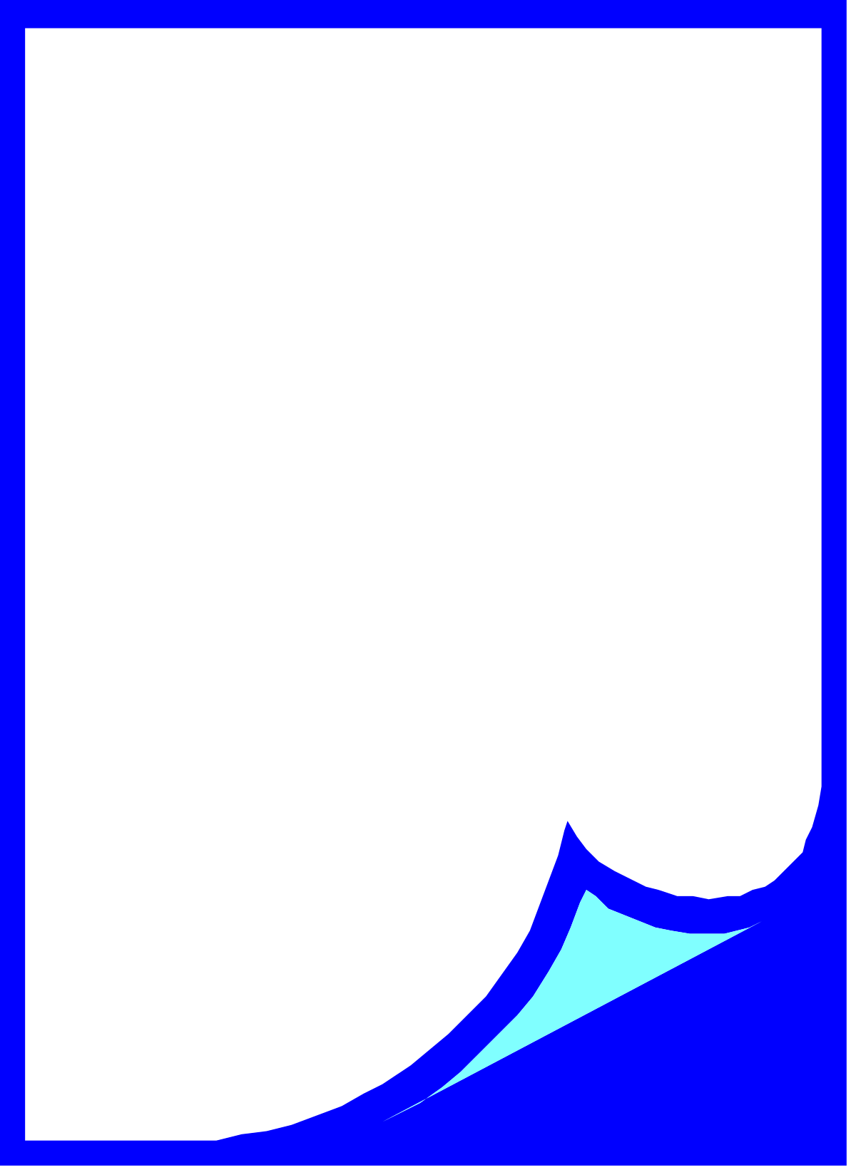 Blue and White Speech Bubble Clipart - Engaging Borders for Backport Designs