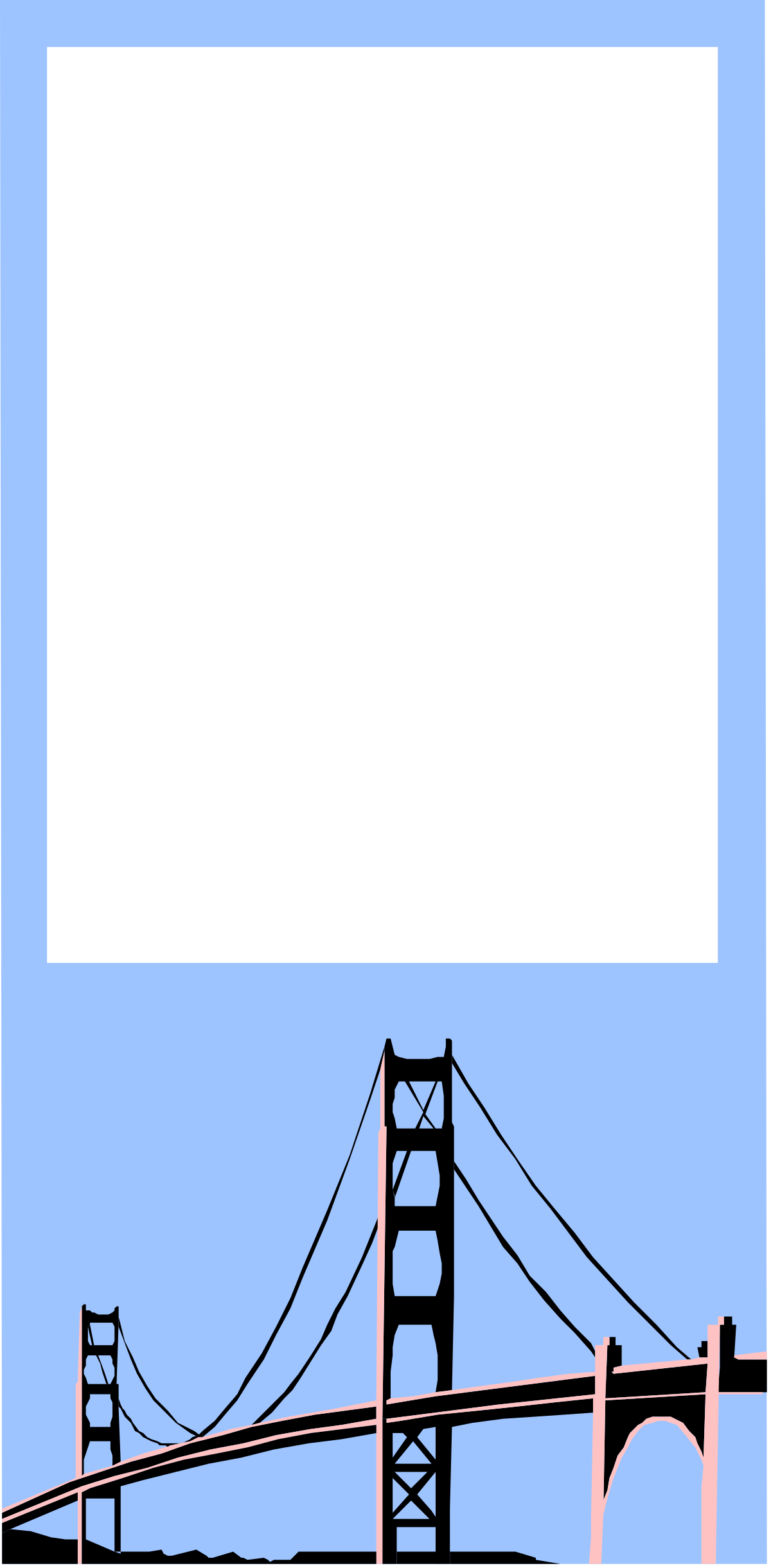 a picture of a bridge with a blank sign clip art png transparent Bridges Clipart with Blank Sign - Creative Border Designs