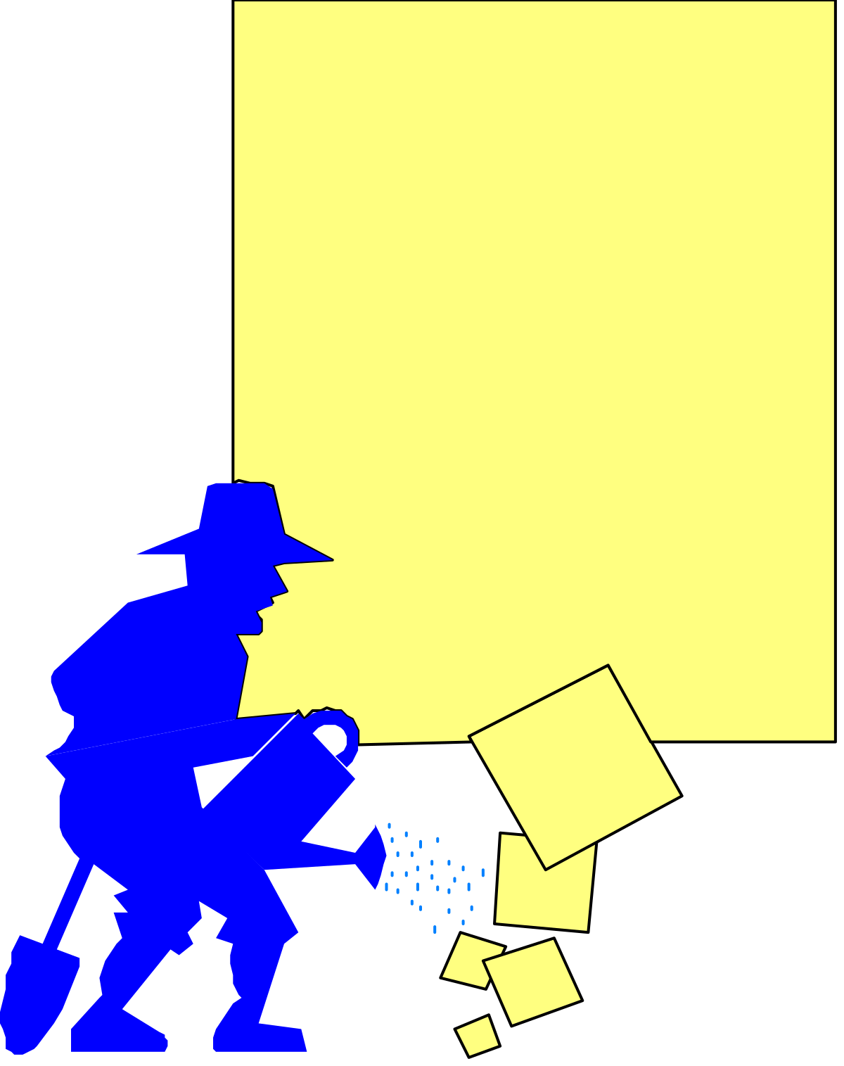 a man with a hat and a yellow sign clip art png transparent Man with Hat and Yellow Sign Clipart - Vibrant Borders Backport Design