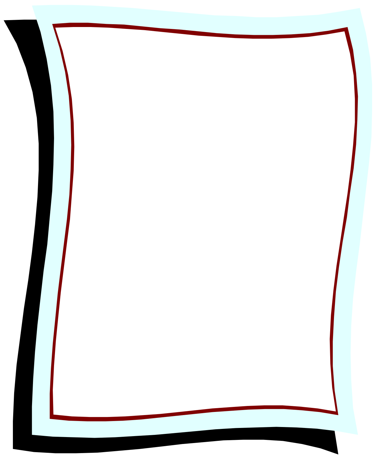 Red Border Clipart: Elegant Blank Paper Design for Versatile Use