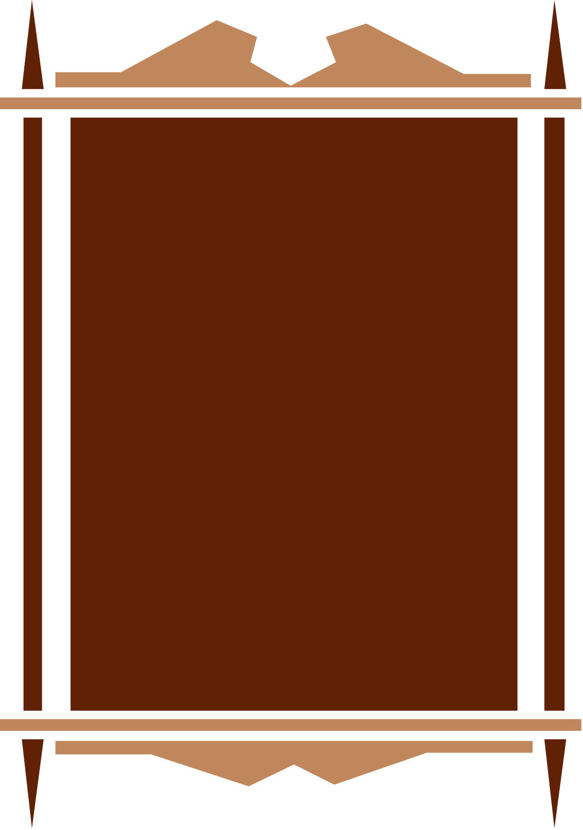 Brown Box with Ribbon Clipart - Elegant Gift Borders and Backport Design