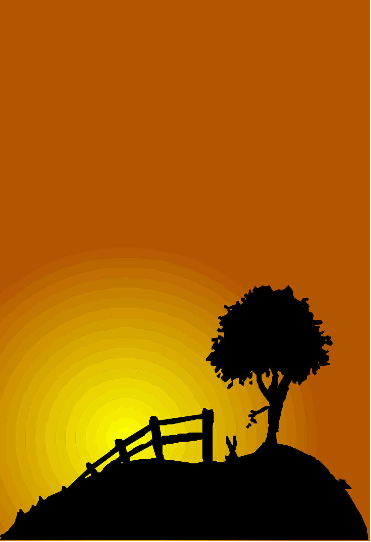 a silhouette of a tree on a hill clip art png transparent Tree Silhouette on a Hill Clipart - Elegant Borders and Backport Design