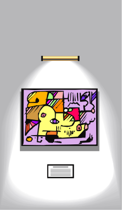 Borders and Backport Art: Illuminated Wall Painting Clipart