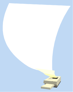 Flying White Sheet of Paper Clipart - Dynamic Borders and Backport Design