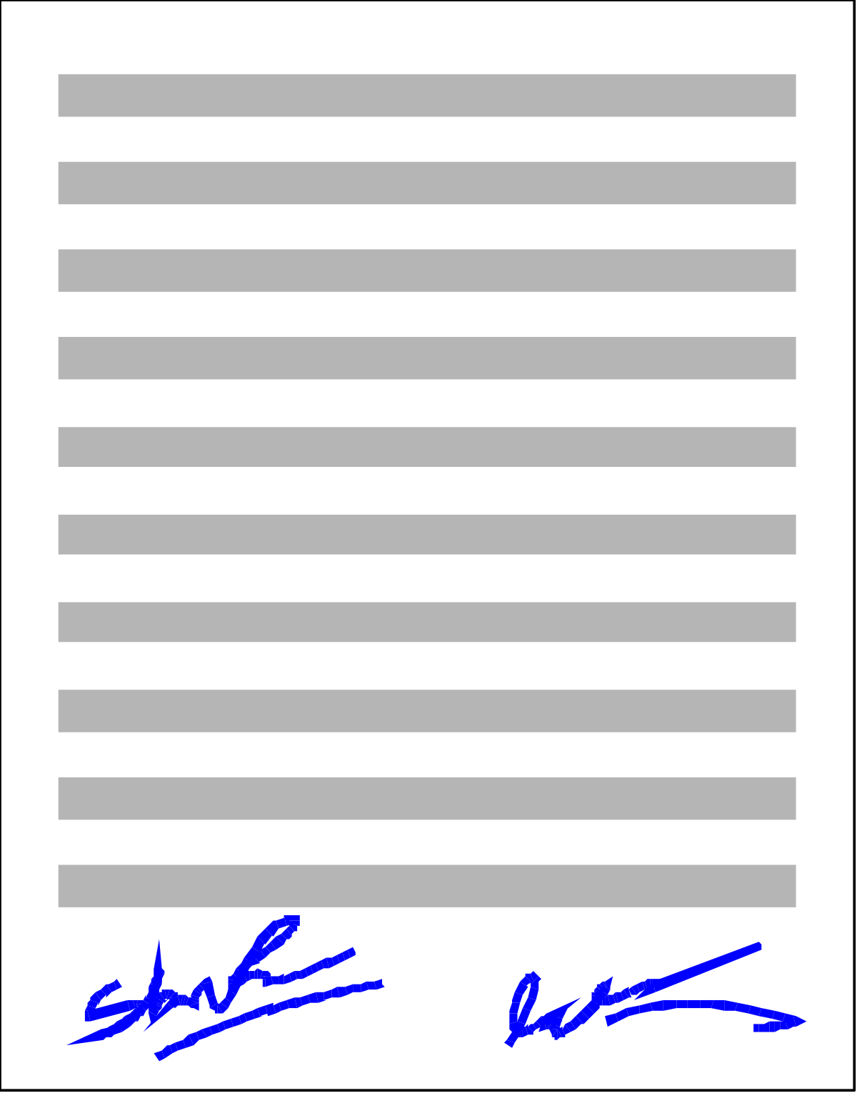 Borders Clipart - White Sheet with Blue Ink Design for Creative Projects