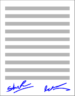 Borders Clipart - White Sheet with Blue Ink Design for Creative Projects