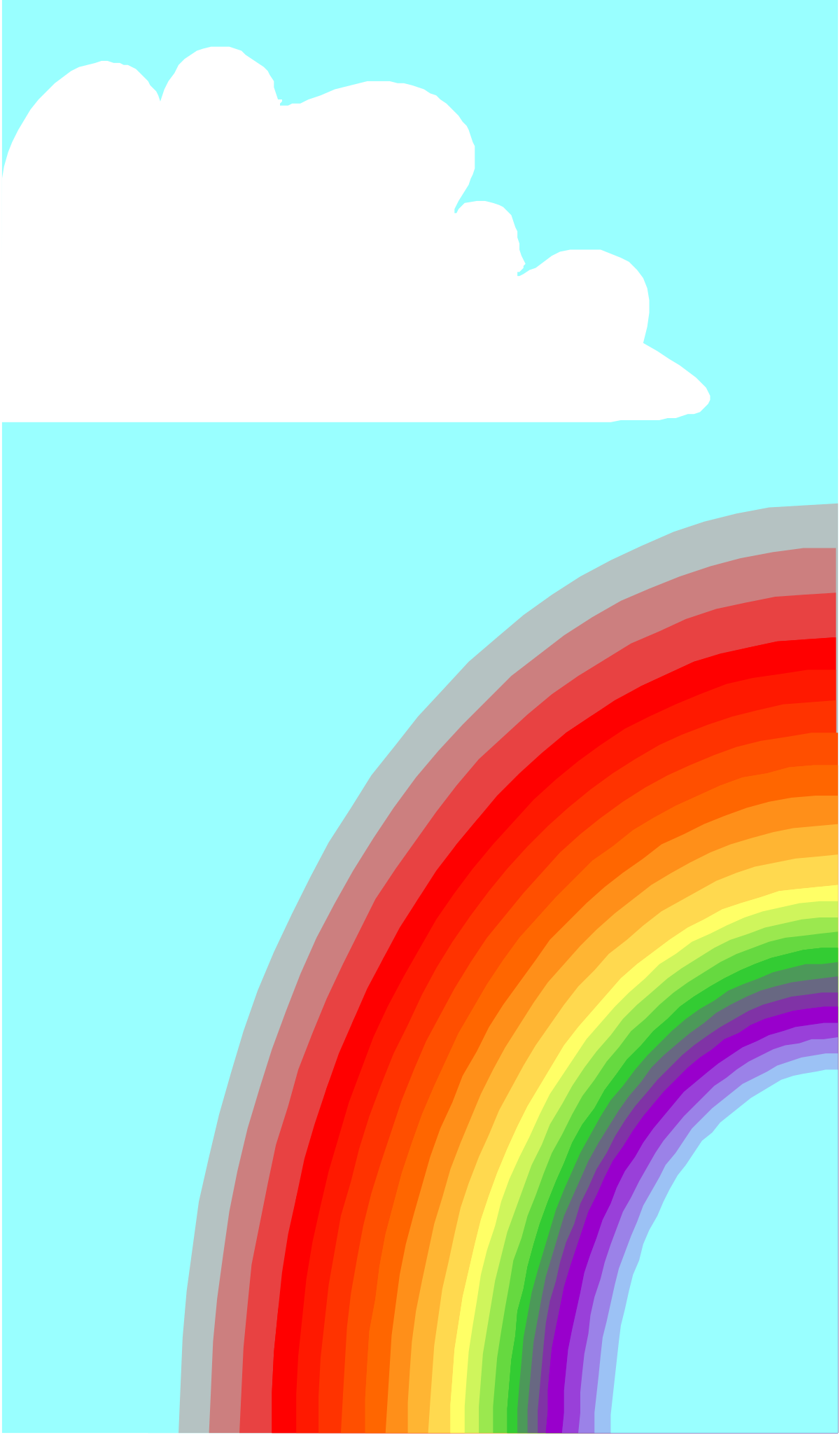 Rainbow in the Sky Clipart - Vibrant Borders and Backdrops