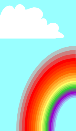 Rainbow in the Sky Clipart - Vibrant Borders and Backdrops