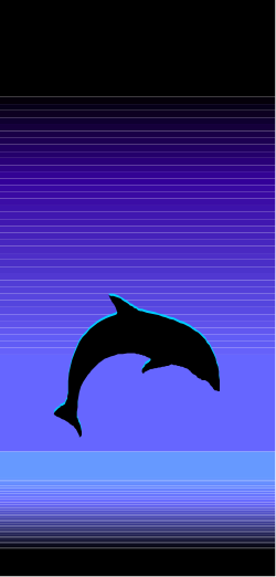 Jumping Dolphin Clipart - Vibrant Marine Life Border Design