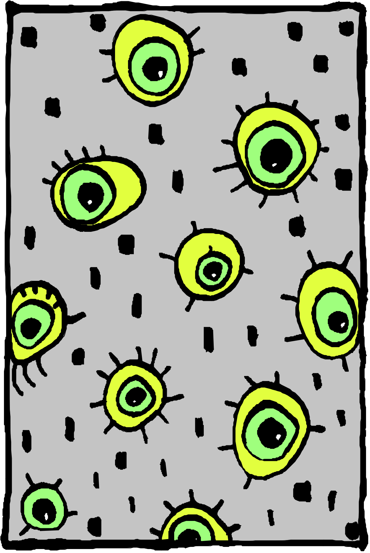 Green Eyes Pattern Clipart - Unique and Eye-Catching Design