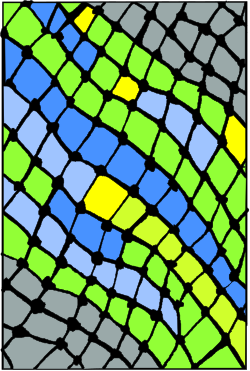 Blue and Green Mosaic Tile Clipart for Creative Borders