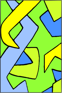 Green and Blue Abstract Pattern Clipart - Stunning Borders for Creative Projects