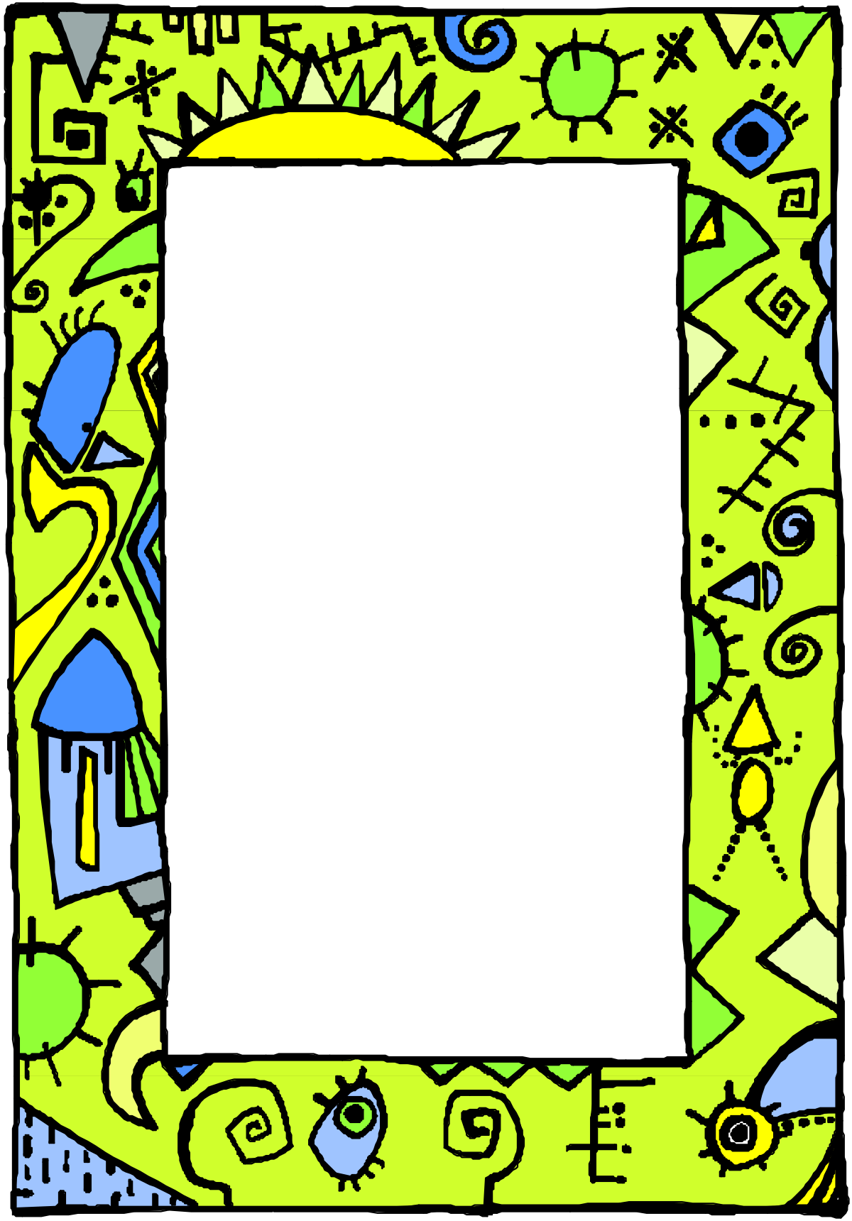 Green Background Picture Frame Clipart for Creative Designs