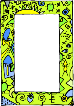 Green Background Picture Frame Clipart for Creative Designs