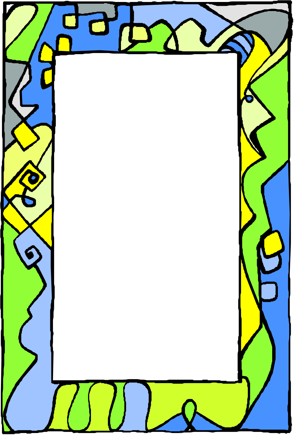 Borders Clipart: Elegant Picture Frame on White Background