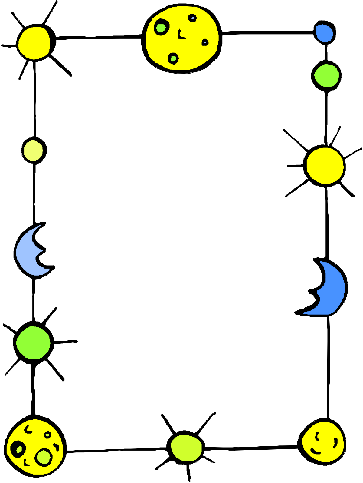 Smiley Faces Square Frame Clipart - Fun and Vibrant Borders