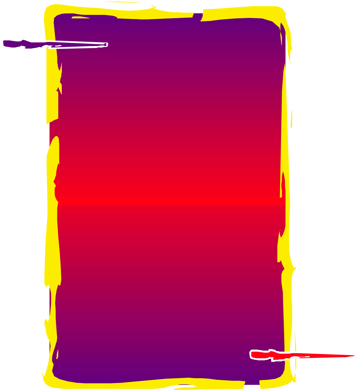 Red and Yellow Square Clipart with Bold Borders for Creative Design