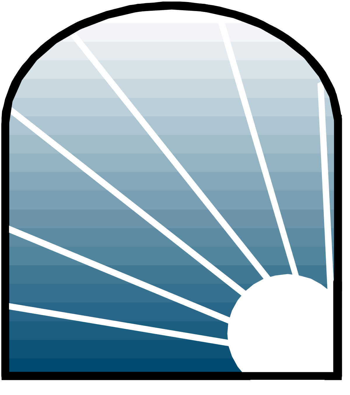 Vibrant Blue and White Sun Logo Clipart - Eye-catching Borders Design