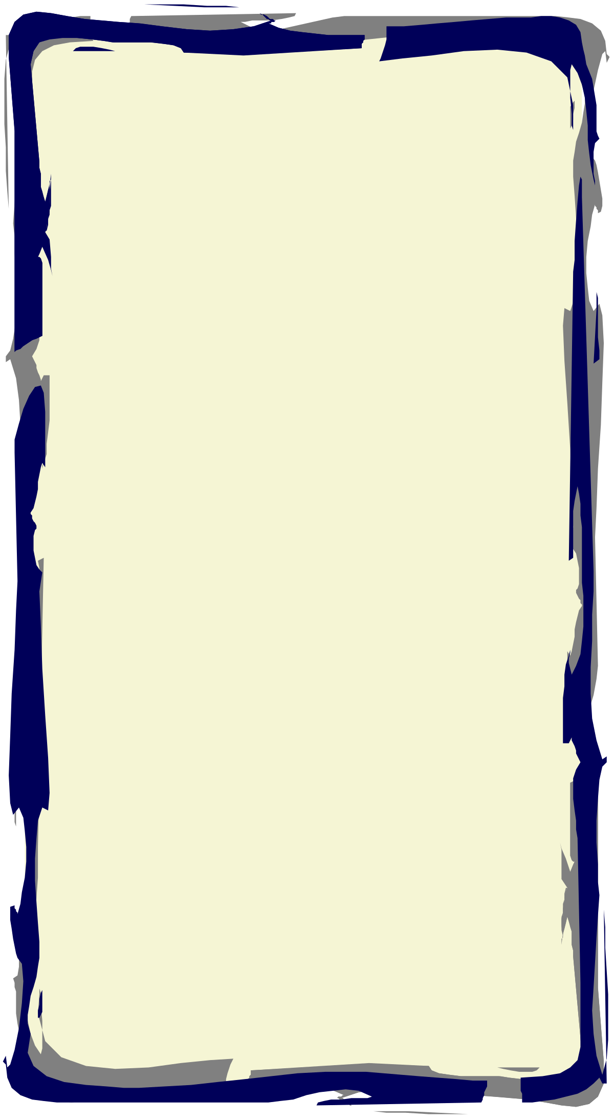 Blue Border Clipart - Elegant Blank Paper Design for Creative Projects