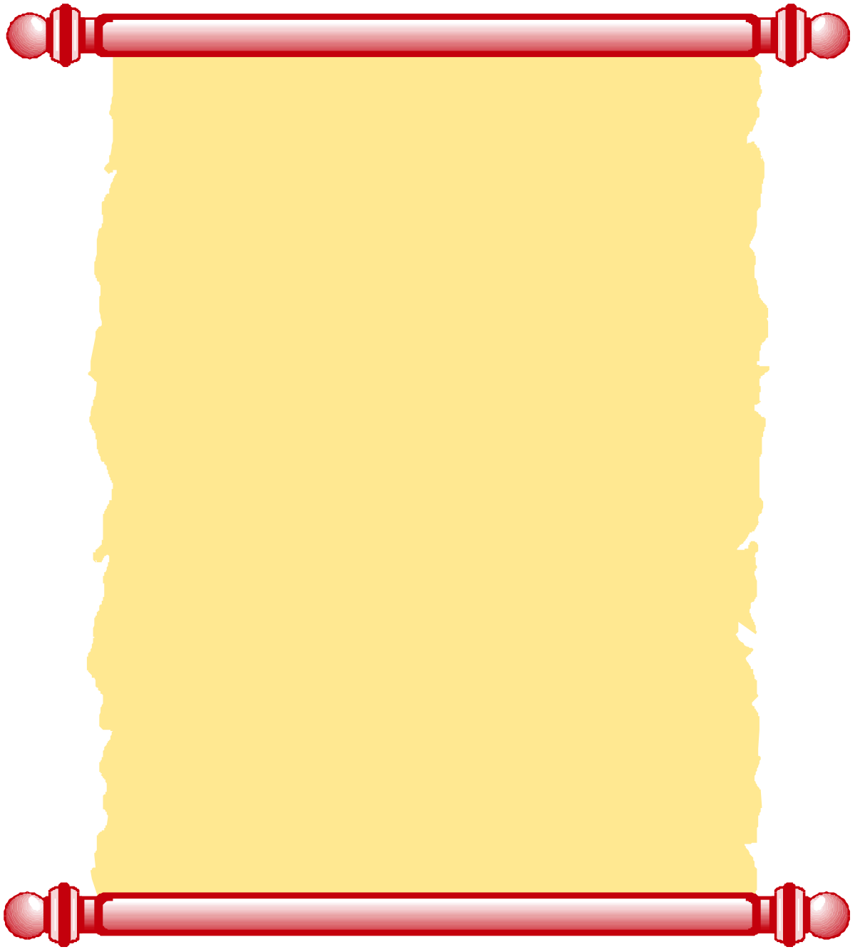 Red Border Scroll Clipart - Elegant Decorative Element for Design
