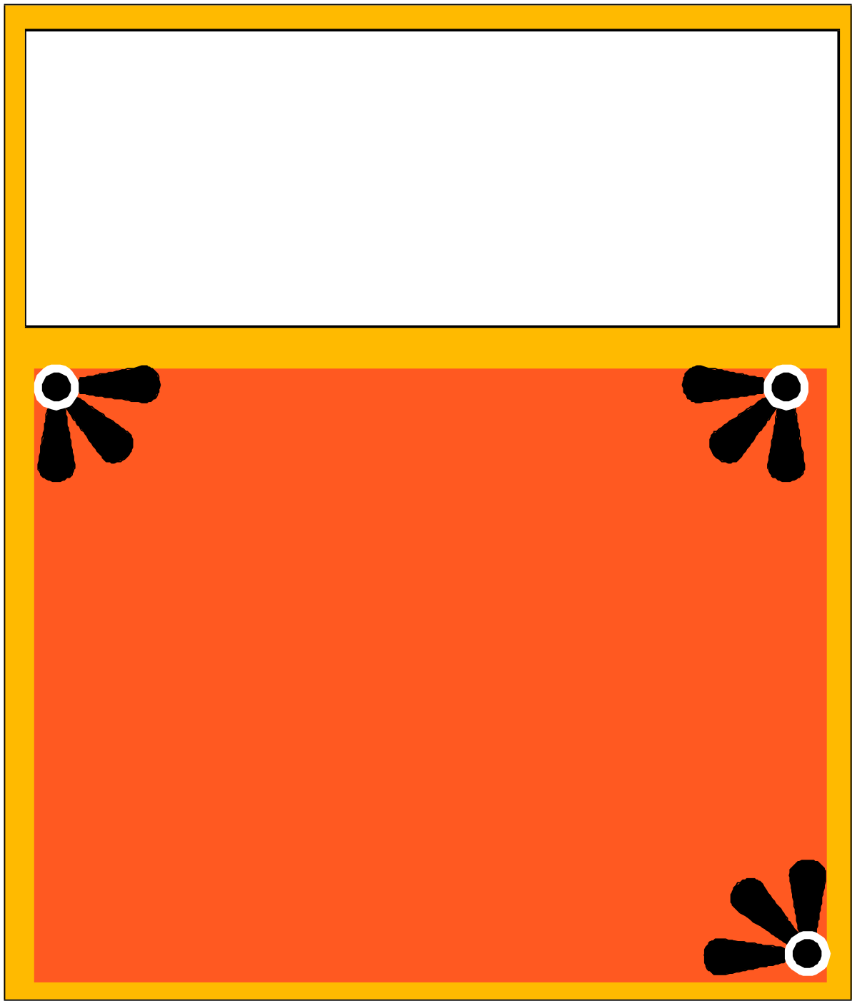 a blank orange and white sign with black bows clip art png transparent Blank Orange and White Sign Clipart with Black Bows