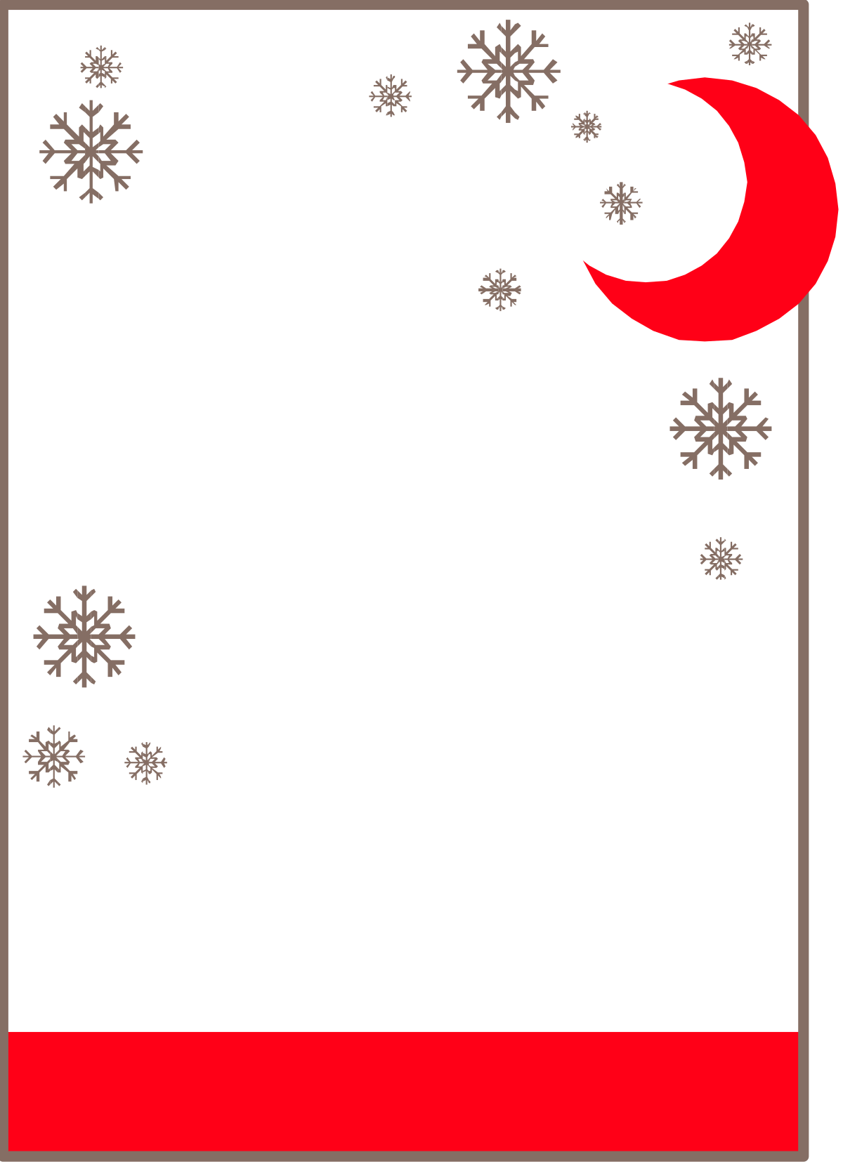 a black and red christmas card with snowflakes clip art png transparent Christmas Card Clipart: Black and Red Design with Snowflakes