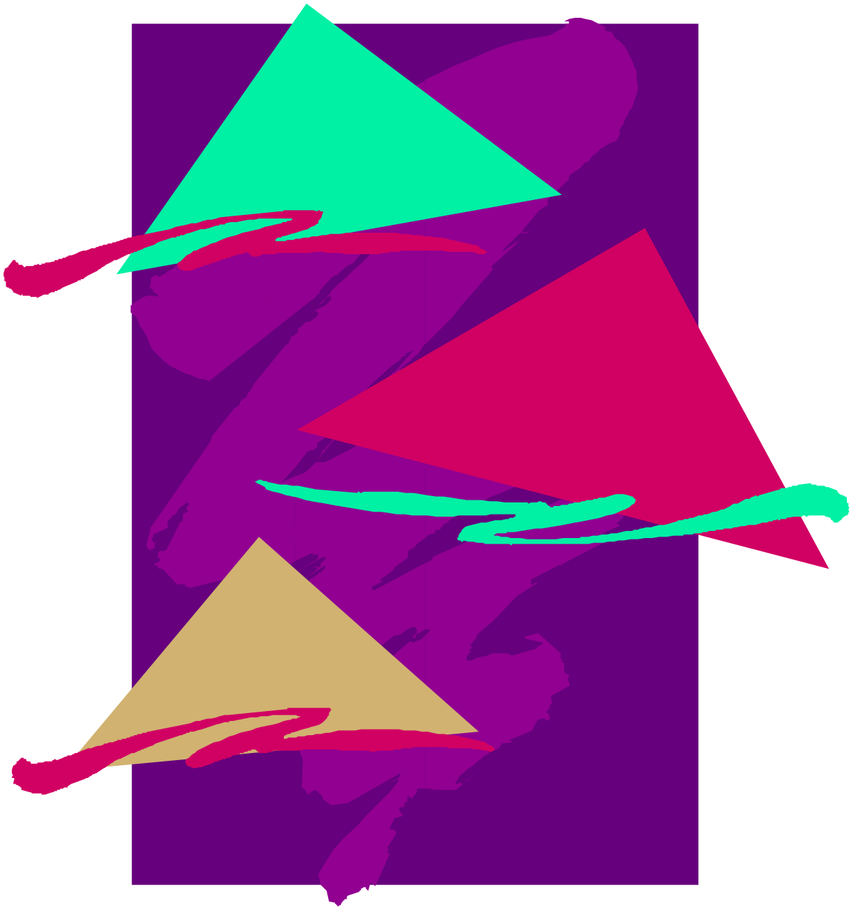 Colorful Abstract Design Clipart - Vibrant Borders for Creative Projects