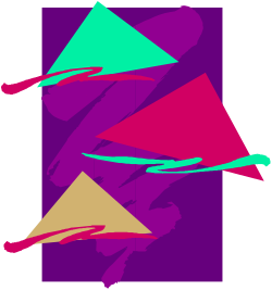 Colorful Abstract Design Clipart - Vibrant Borders for Creative Projects