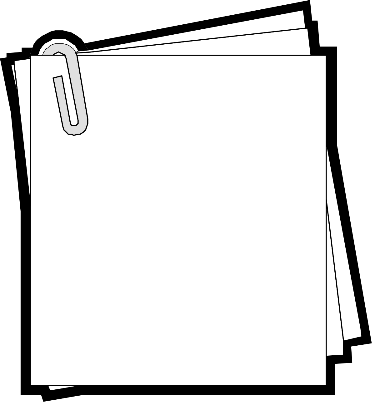 Borders and Backport Clipart: Elegant White Paper with Clipping Design