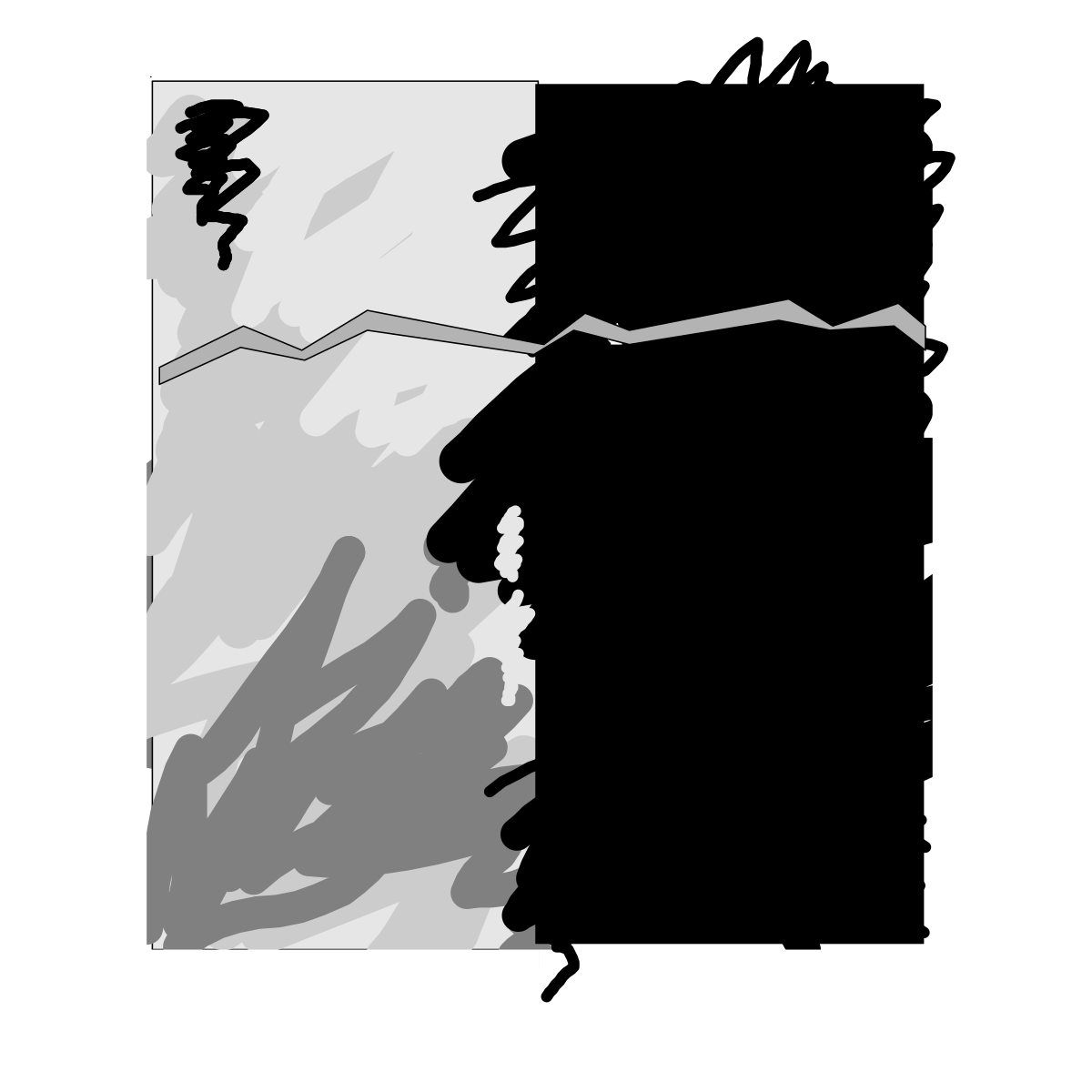 a black and white image of a man on a cliff clip art png transparent Man on a Cliff - Black and White Clipart for Creative Projects