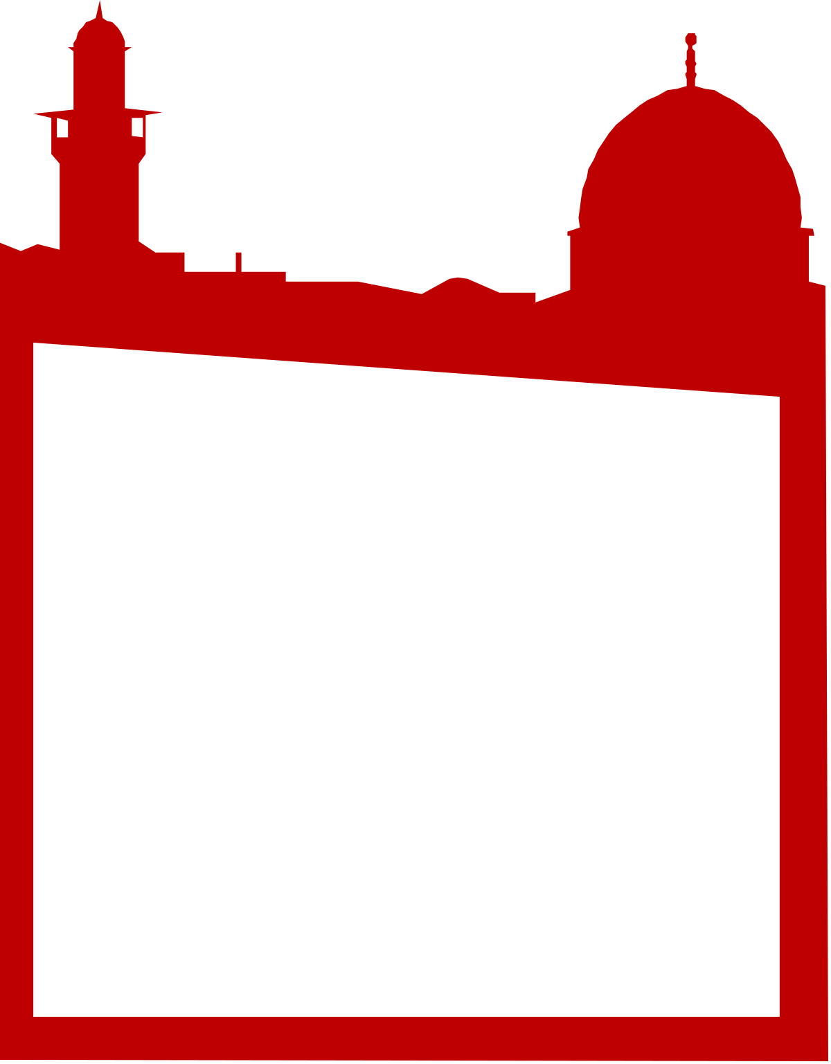 a red and white building with a white sign clip art png transparent Red and White Building Clipart with Sign - Versatile Borders Design