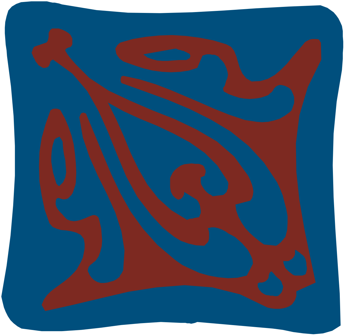 Red and Blue Square Clipart on Black Background - Eye-Catching Borders