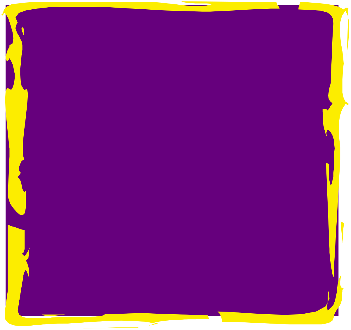 Purple and Yellow Square Clipart with Yellow Border - Stylish Borders for Creative Projects