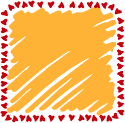 Heart-Shaped Frame Clipart with Surrounding Hearts