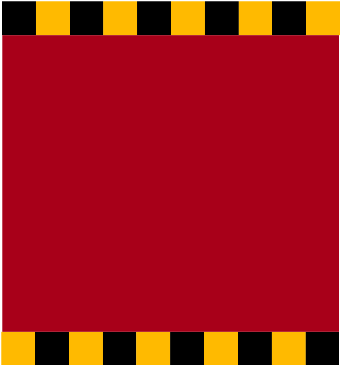 Red Square with Yellow Stripes Clipart - Vibrant Borders Collection