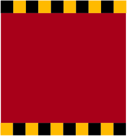 Red Square with Yellow Stripes Clipart - Vibrant Borders Collection