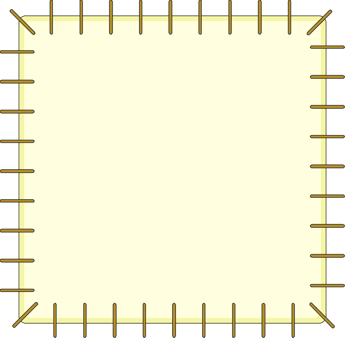 Square Frame Clipart with White Background - Versatile Borders for Creative Projects