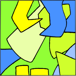 Green and Yellow Abstract Painting Clipart - Creative Borders for Your Designs