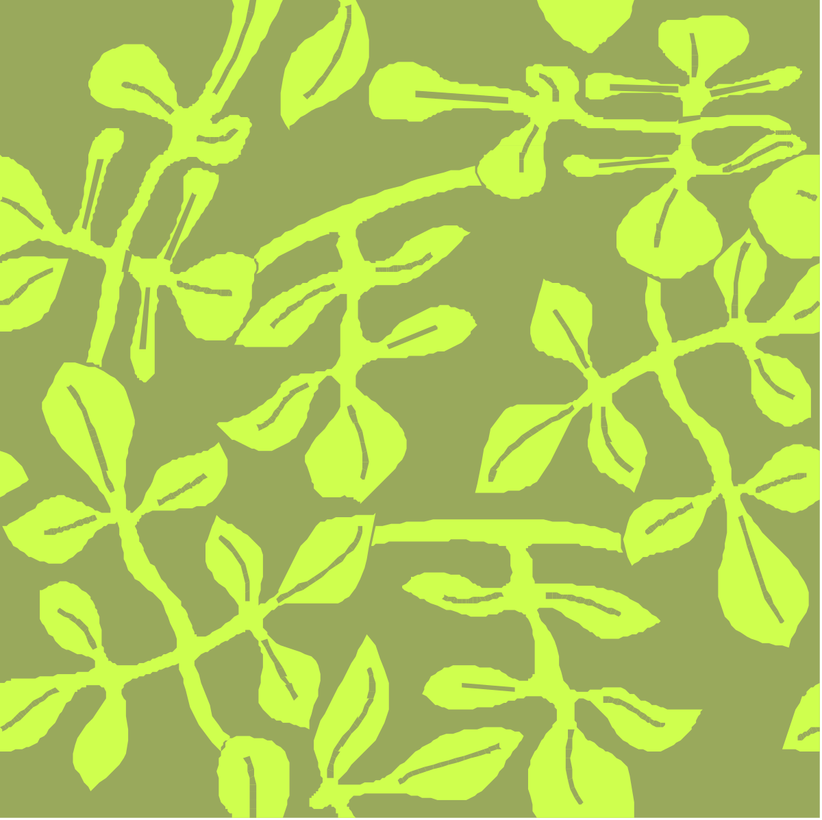 Green and Black Floral Pattern Clipart - Elegant Borders for Creative Design