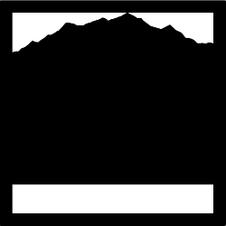 Mountain Silhouette Clipart - Black and White Scenic Borders