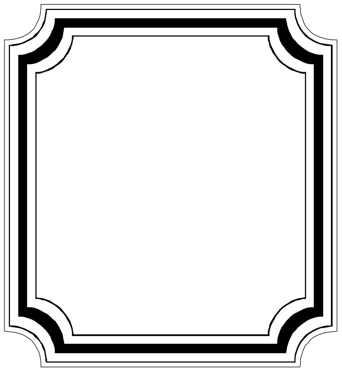 Black and White Frame Clipart - Versatile Borders for Your Designs