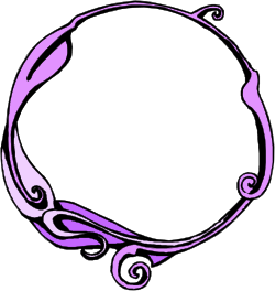 Purple Circle with Swirls Clipart - Borders and Backgrounds